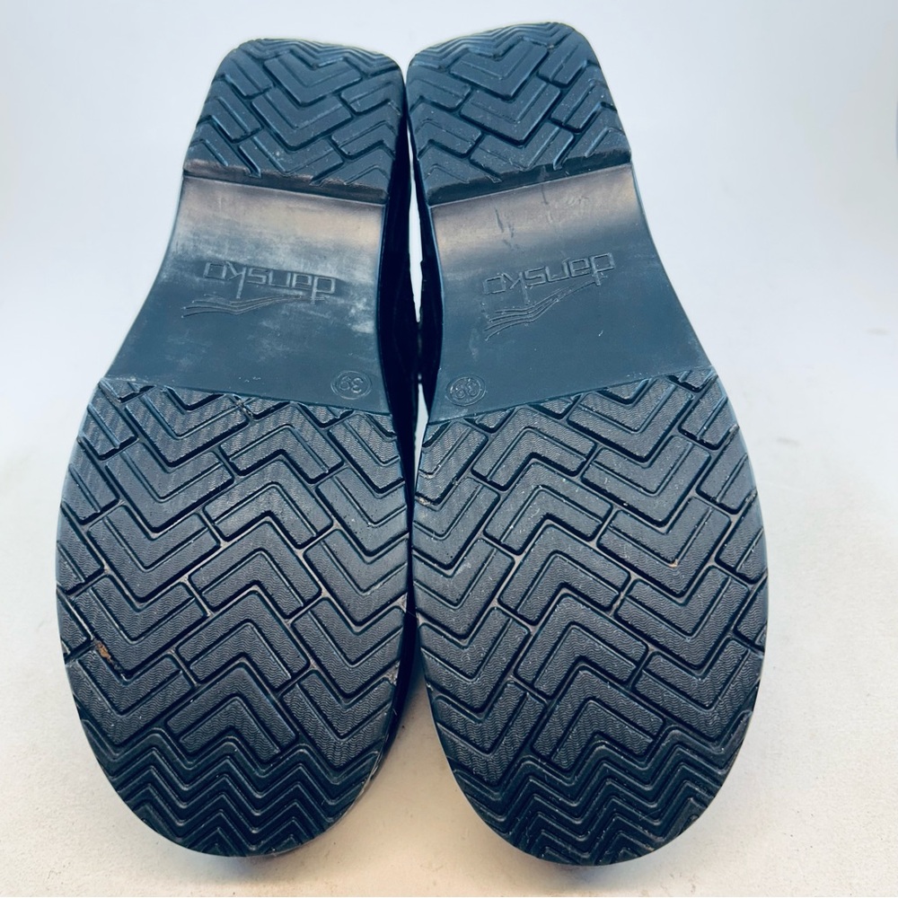Dansko Black Oiled Professional Stapled Clogs EU 39 US 8.5 9 - Picture 9 of 11